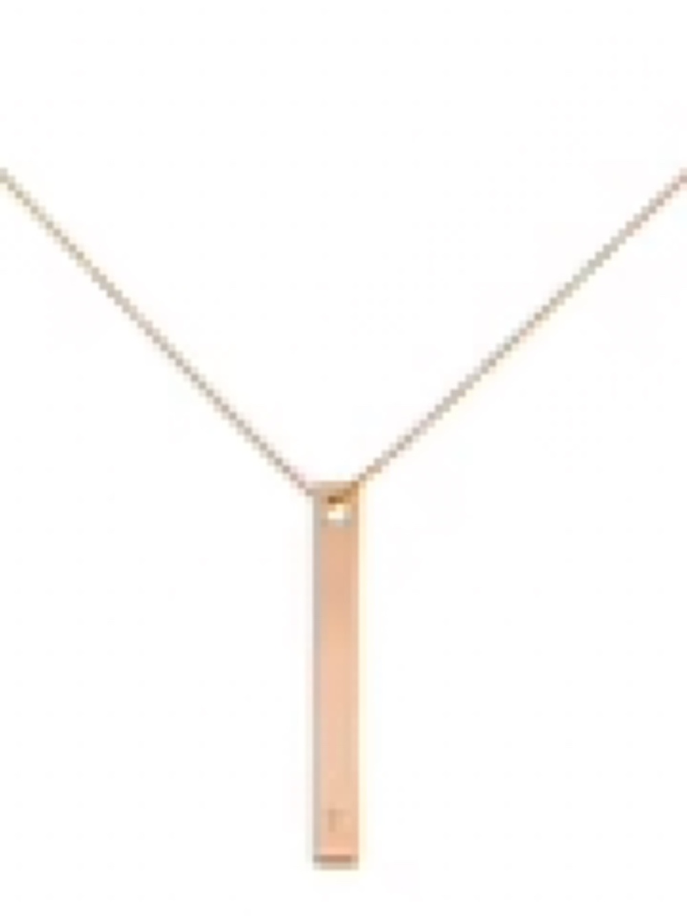 Uncommon James - H Initial Bar Necklace Rosegold